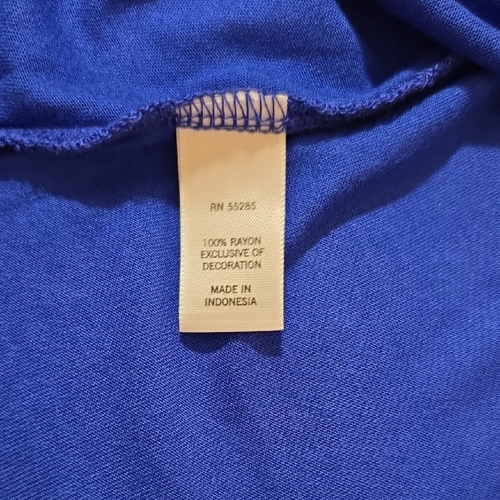 Express Halter Tank Top With Ruffles Royal Blue Size Small - Picture 4 of 9